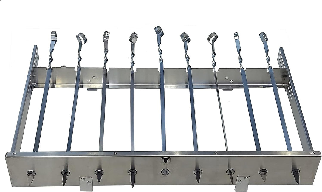 Neu walexo Spiessdreher (universell), incl. 9 Edelstahlspiesse mit verschiedenen Motoren (mit E-Moto