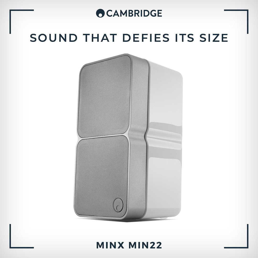 Cambridge Audio Minx Min 22 - Kompakter kabelgebundener Satellitenlautsprecher mit BMR-Lautsprechert