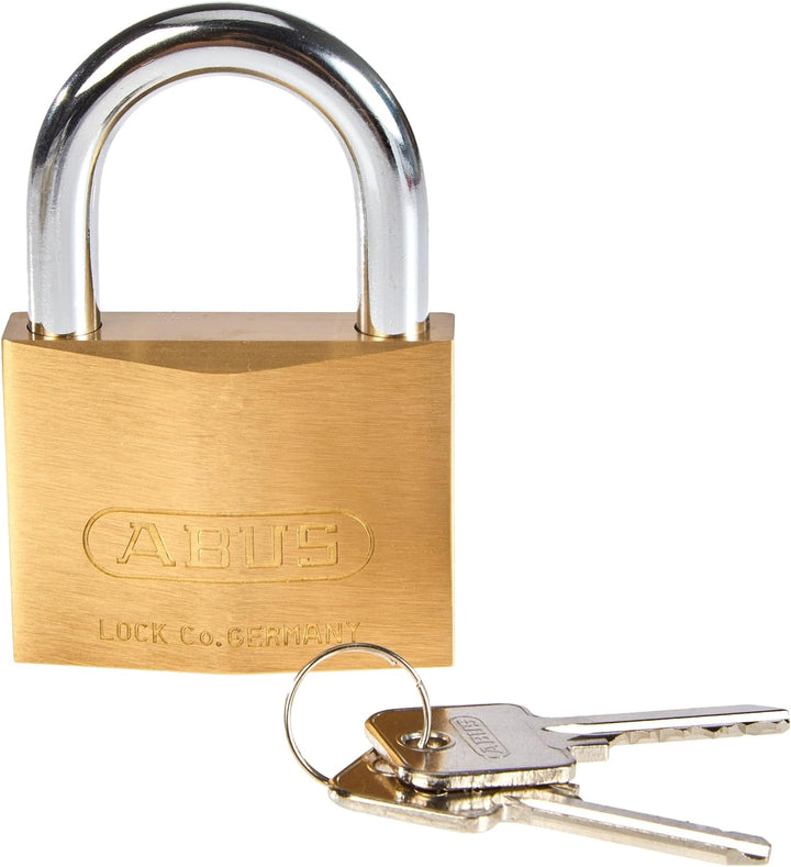 ABUS Vorhängeschloss Messing 85/60 gl.-2715 - gleichschliessend - für Kellertüren, Schuppen u. v. m.