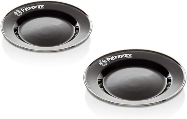 GRILL-EXPERTE Petromax Emaille Geschirrset schwarz - 2 x Teller, 2 x Tasse, 2 x Schale