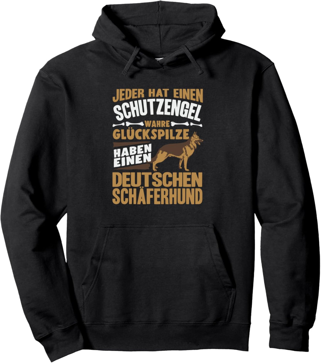 Jeder Hat Schutzengel Glückspilze Deutschen Schäferhund Pullover Hoodie