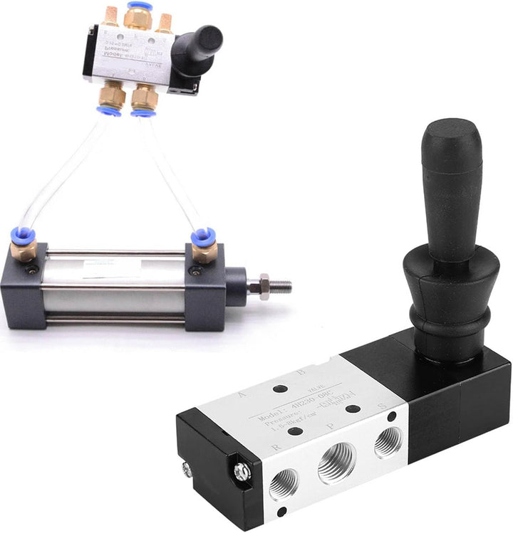 Oumefar G1/8 Luftregelventil 3 Position 5-Wege-Durchflussregelung Manuelles Ventil Pneumatisches mec
