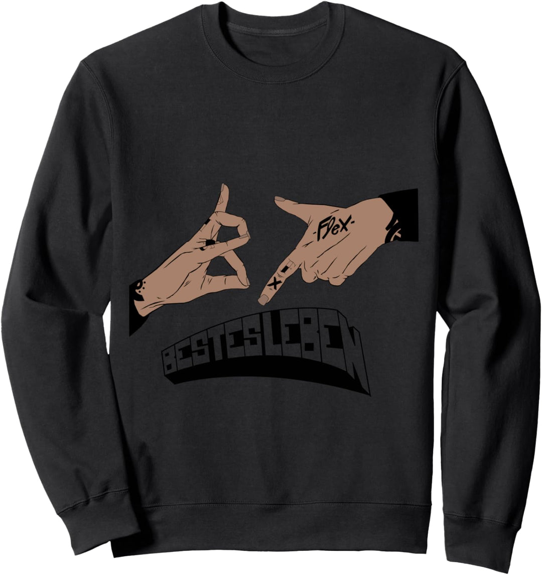 187 Deutschrap Handzeichen Gangzeichen Sweatshirt