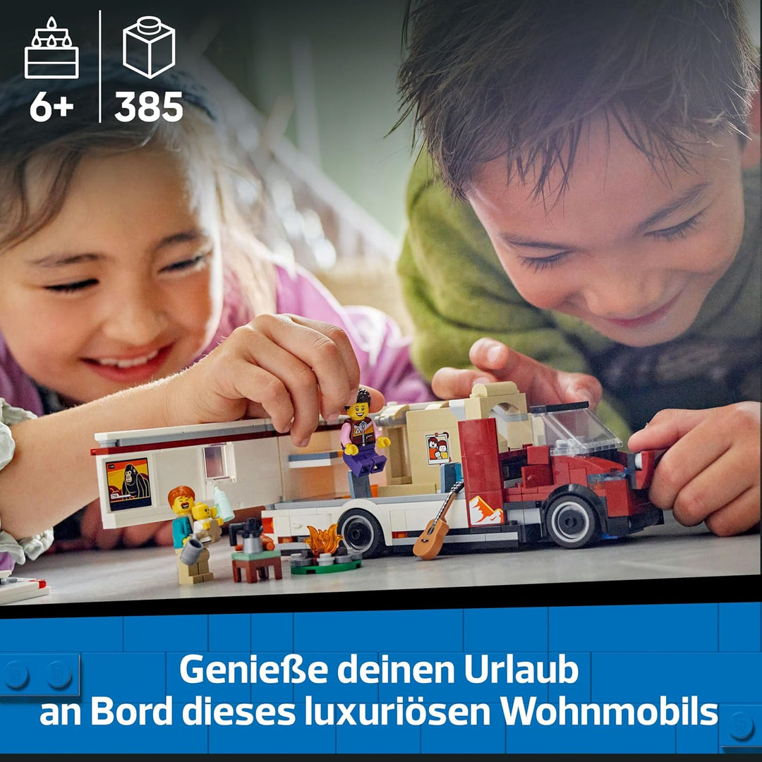 LEGO City Abenteuer-Wohnmobil - Wohnwagen Spielzeug für Jungen und Mädchen ab 6 Jahren - Inkl. 3 Min