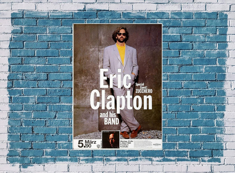 Eric Clapton - Journeyman, Frankfurt 1990 » Konzertplakat/Premium Poster | Live Konzert Veranstaltun