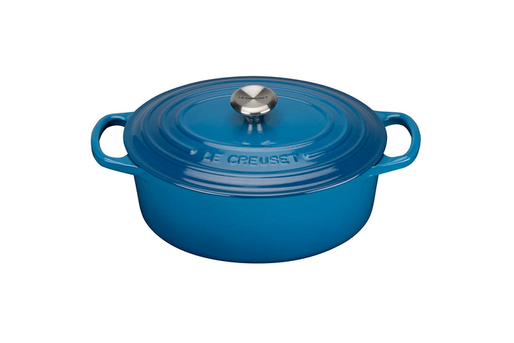 Le Creuset Signature Gusseisen-Bräter mit Deckel, Ø 25 cm, Oval, Für alle Herdarten und Induktion ge