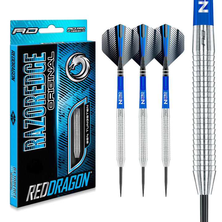 RED DRAGON Razor Edge Series Dartpfeile Tungsten Profi Steel Darts mit Flights und Schäfte 26G 3, 26