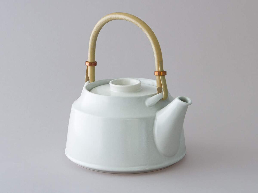 ceramic japan Japanische Teekanne, weiss T.Kato, mit Sieb-Einsatz. Modern, Design Tee-Geschirr, Kera