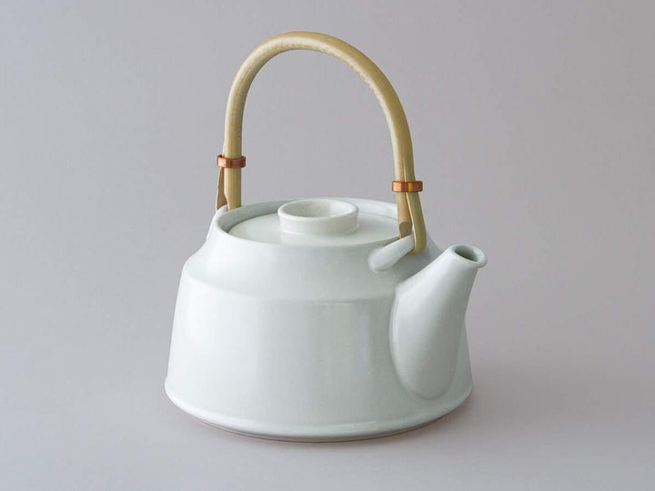 ceramic japan Japanische Teekanne, weiss T.Kato, mit Sieb-Einsatz. Modern, Design Tee-Geschirr, Kera