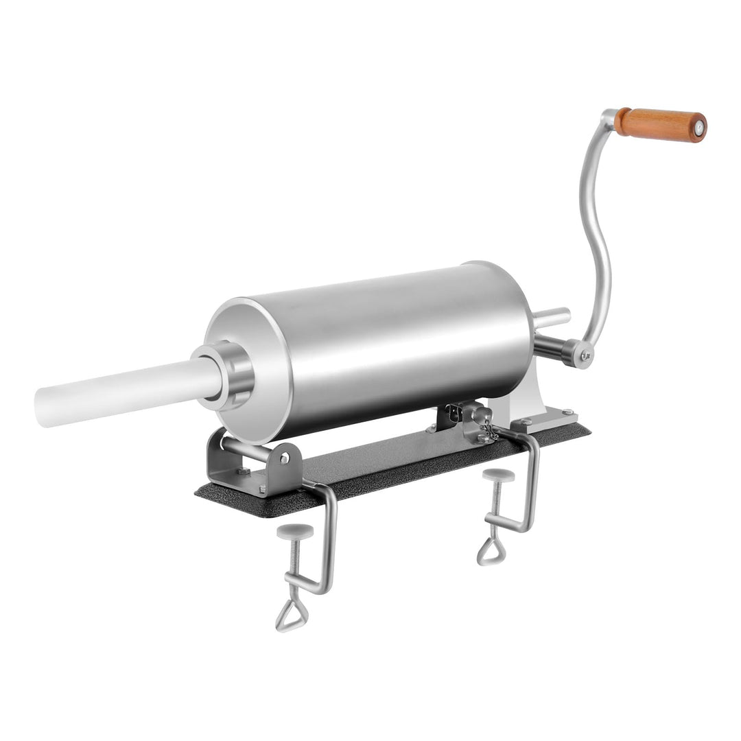 3 kg Wurstfüller manuell, Wurstmaschine aus Edelstahl, Wurstfüllmaschine inkl. 4 Füllrohre silber, W