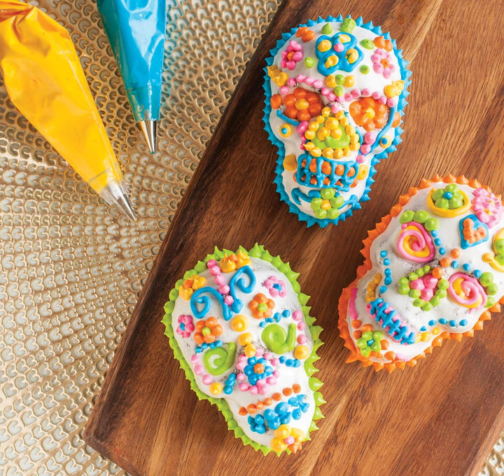 Nordic Ware Spuk Totenkopf-Muffins, Aluminium, Bronze, Haunted Skull Cakelet Pan Pfanne, Pfanne