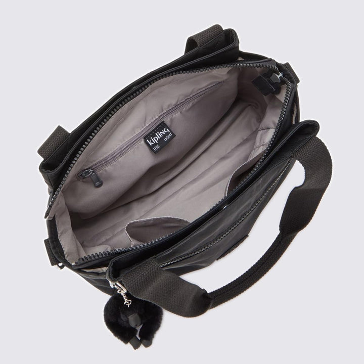 Kipling Unisex Elysia Medium shoulderbag (with Removable shoulderstrap), Black Noir, Black Noir