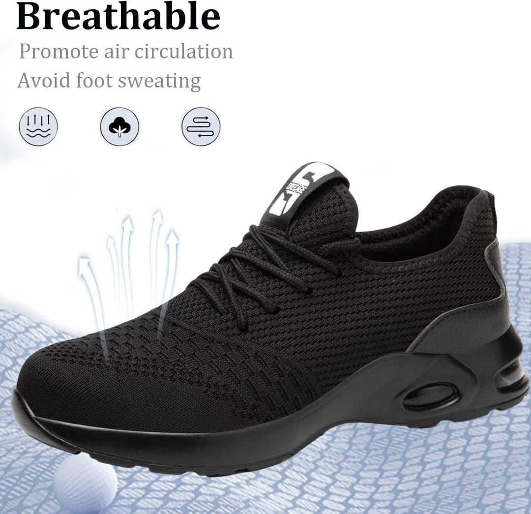 Fadezar Sicherheitsschuhe Herren Leichte Arbeitsschuhe Herren Damen Sportliche Atmungsaktive Stahlka