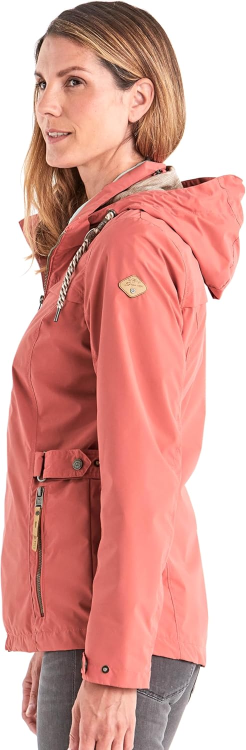 G.I.G.A. DX Damen Jamil Wmn Jckt A Funktionsjacke/Outdoorjacke mit abzippbarer Kapuze, dunkelkoralle