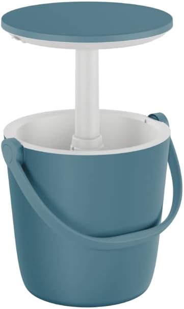 Keter Go Bar, Oceanblue, Tragbare Kühlbox/Bistrotisch - 2 in 1 - kombiniert Kühlbox & Ablagetisch -