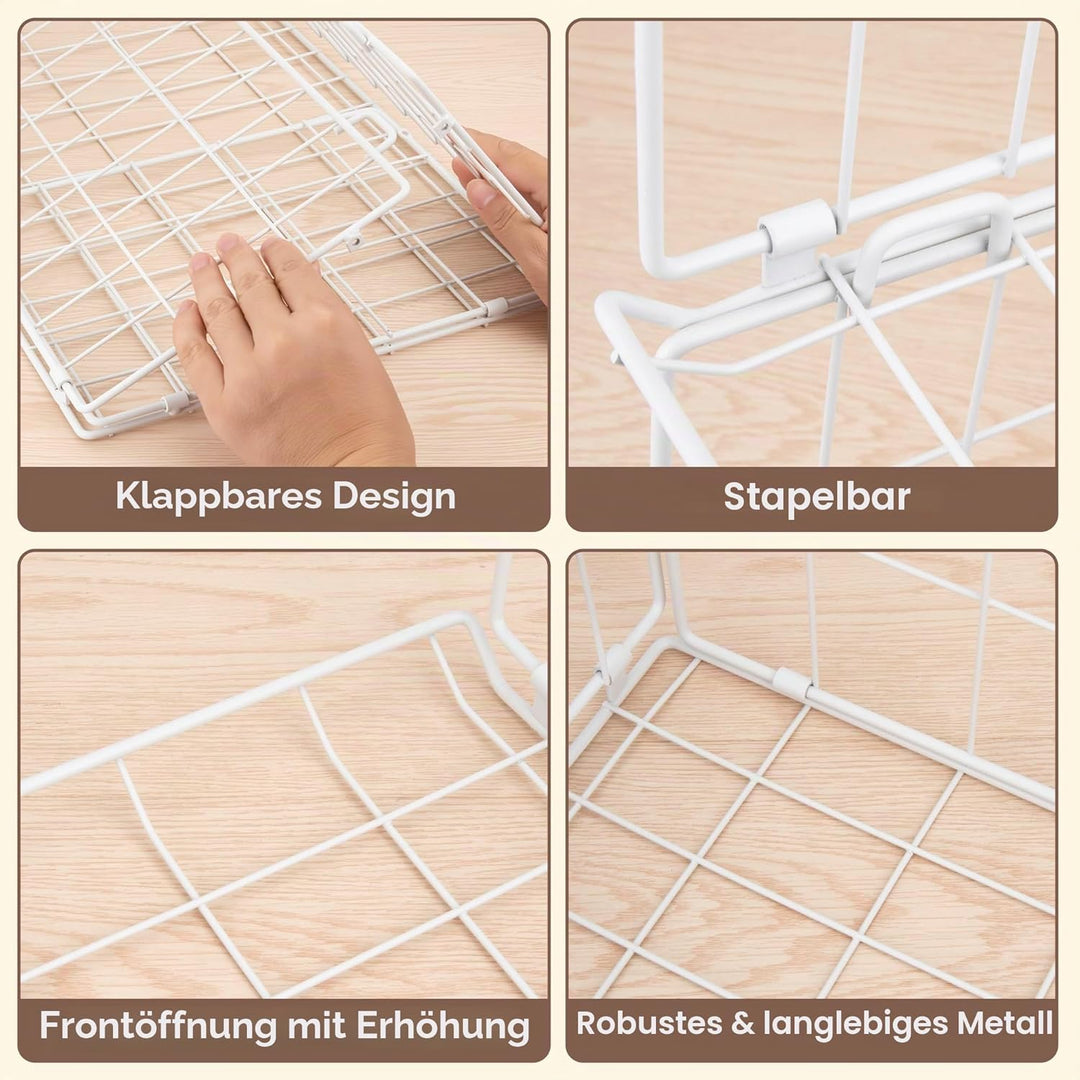 Kleiderschrank Aufbewahrung Organizer, Kleiderschubladen Organizer, Stapelbarer Metalldrahtkorb für