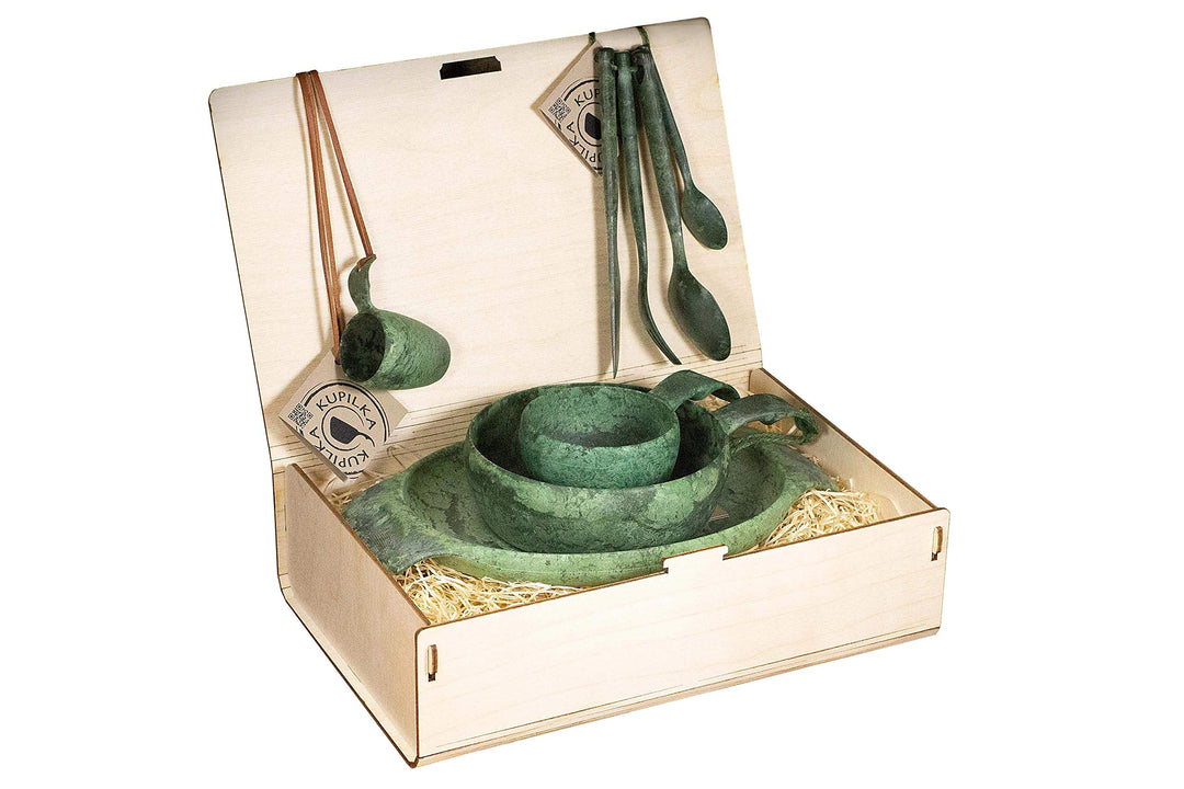 Kupilka Premium Set - 8 TLG. Outdoor Geschirr-Set (Conifer (grün))