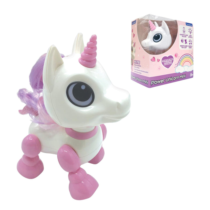 Lexibook Power Einhorn Mini - Mein kleines Roboter-Einhorn - mit Geräuschen, Musik, Lichteffekten, S