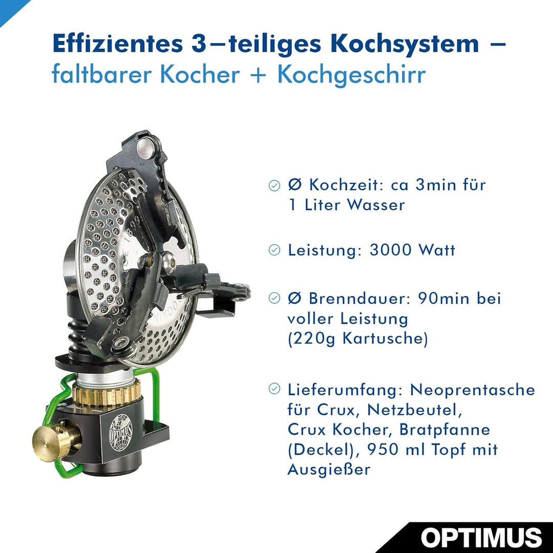 Optimus 8019743 Crux Weekend HE Kochsystem Kocher mit