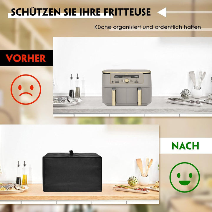 Luftfritteusen-Staubschutz, hitzebeständige, wasserdichte und staubdichte 600D Nylon-Luftfritteusena