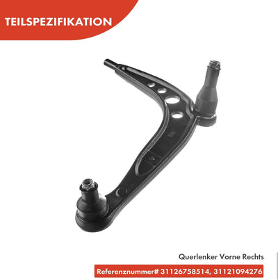 Frankberg 2x Querlenker Radaufhängung Vorderachse Unten Kompatibel mit 3er E36 1.6L-2.8L 1990-1998 3