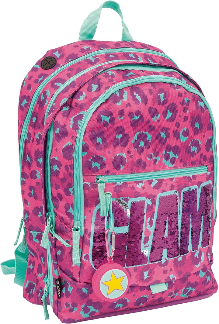 GoPop 21 ausziehbarer Rucksack, Glam mit gepolsterten Schultergurten und Rückenlehne, Komfort Back,