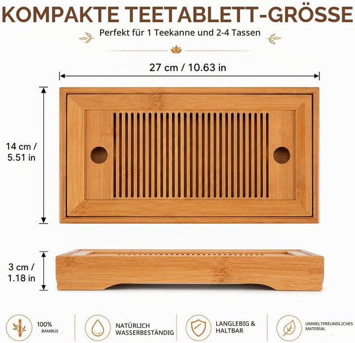 Gongfu Teetablett, Chinesischen Tee Tisch Bambus Tee Tablett, Tee Serviertablett Chinesisch Kung Fu