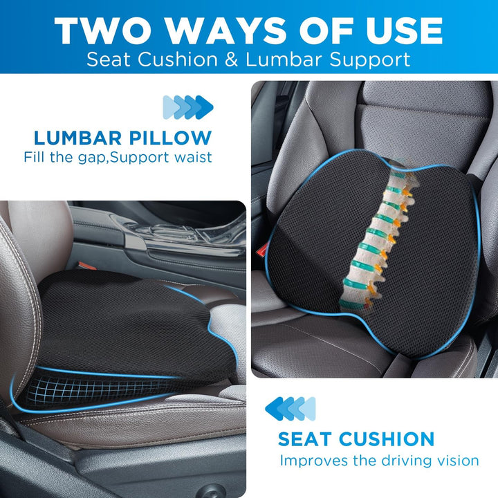 Qutool Keilkissen Auto Memory Foam Autositzkissen Fahrersitz Stuhlsitzkissen Keilkissen Stuhl Sitzki