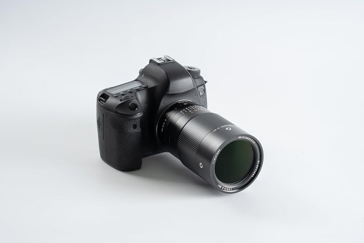 TTArtisan 100 mm F2.8 Makro 2X Metallgehäuse Objektiv mit Kaltschuh-Halterung, kompatibel mit Canon