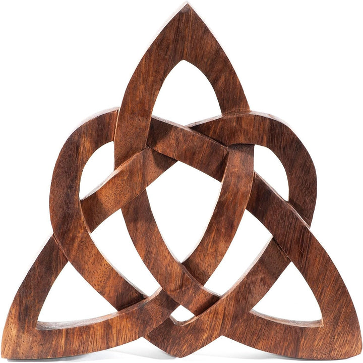 Windalf Celtic Holz Wandfigur FLAVIA 24 cm Keltischekunst Liebes-Ornamentik Herzdekoration Wandkunst