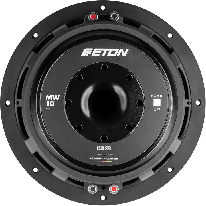 ETON MW 10 – Kraftvoller 25 cm / 10 Zoll Subwoofer, Langhub Bass fürs Auto, Tiefton Lautsprecher mit