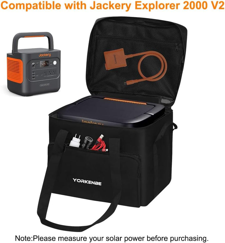 Tragetasche kompatibel mit Jackery Explorer 2000 V2, wasserabweisend, gepolstert, tragbare Powerstat
