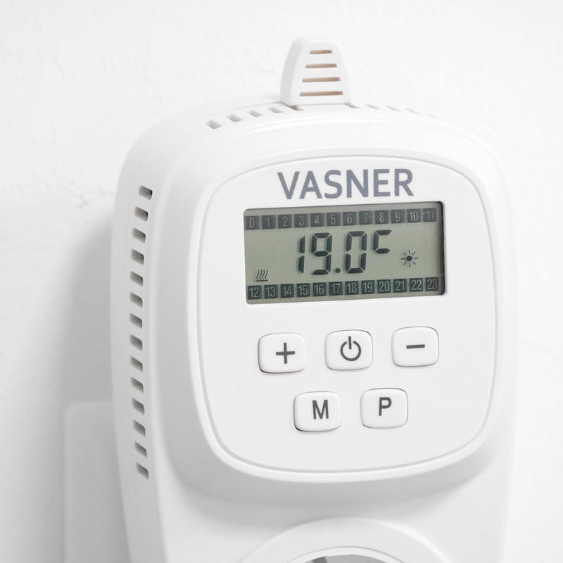 VASNER Universal-Thermostat VUT35 – das programmierbare Steckdosen-Thermostat 3 Schnellwahlsets Fros