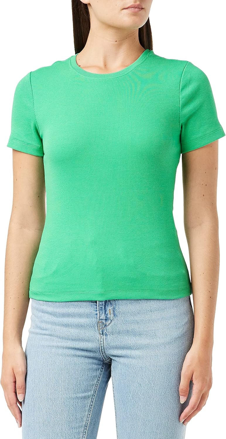 ONLY Damen T-Shirt M Chicory Coffee/Pack:simple Green, M Chicory Coffee/Pack:simple Green