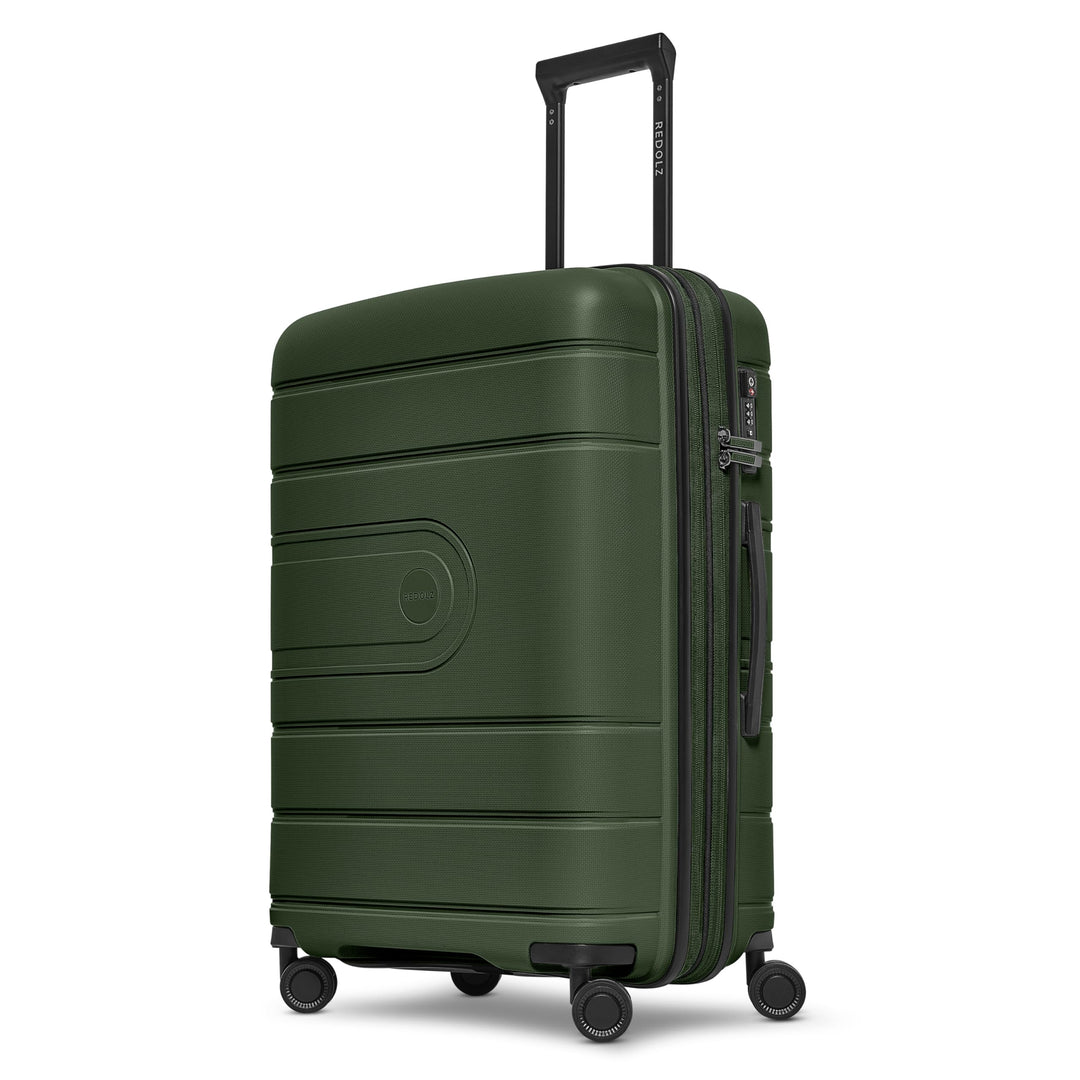 REDOLZ Hartschalen Check-in Koffer | Mittelgrosser M Trolley 46 x 28 x 66 cm mit Dehnfalte aus hochw