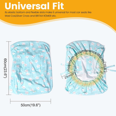 Orzbow Universal Bezug für Babyschale,Schutzbezug aus 100% Baumwolle,Perfekter Passform für Babyscha