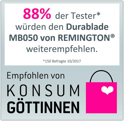 Remington Barttrimmer Herren Durablade MB050 (Rasierer 0,2 mm + 4 Autsteckkämme, Nass-& Trockenanwen