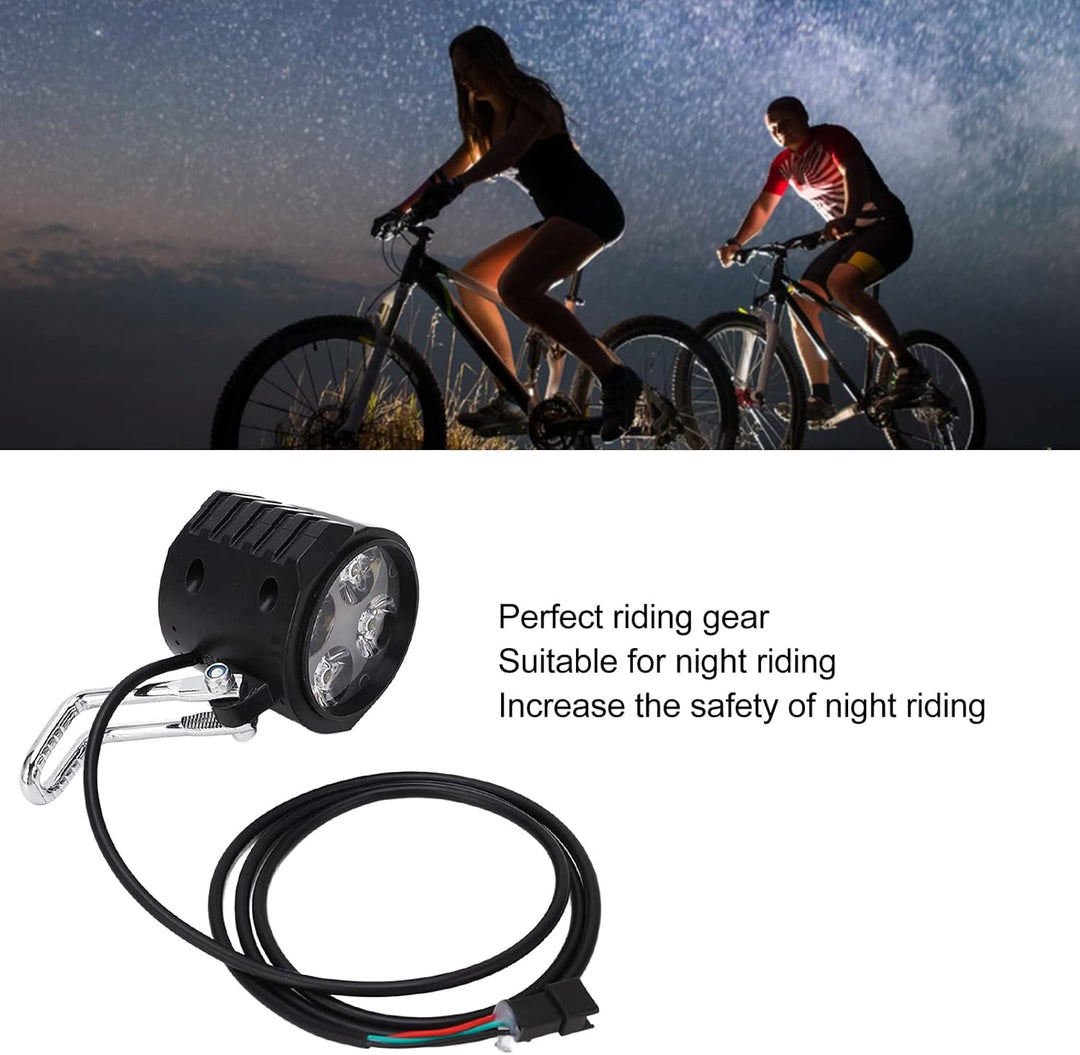 Denash Elektroroller-Frontlicht, Elektroroller-Hupenscheinwerfer Universal 12-72 V ABS Praktisches 1