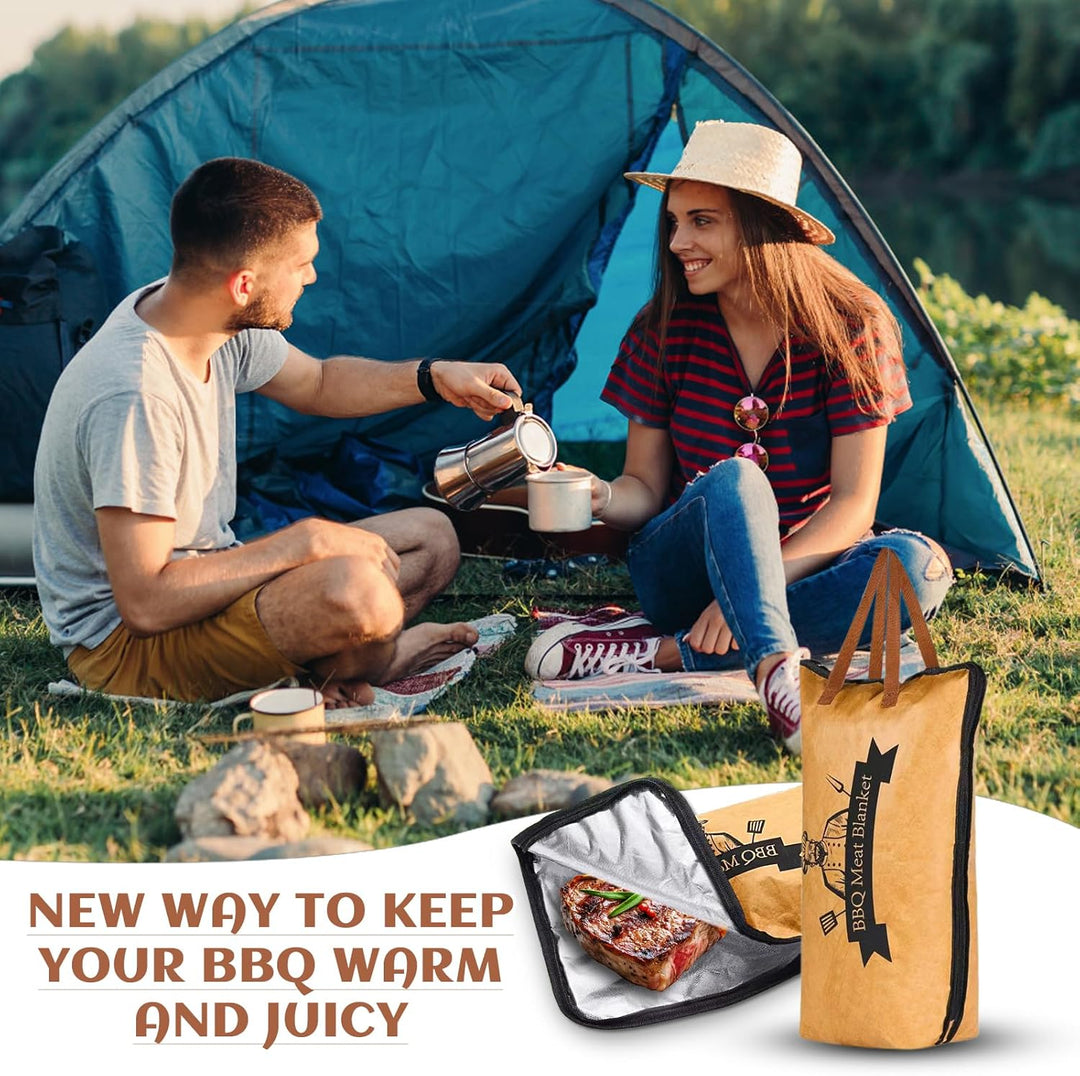 Grilldecke zum Ausruhen von Fleisch, Wiederverwendbare Brisket Decke, BBQ Blanket mit Reissverschlus