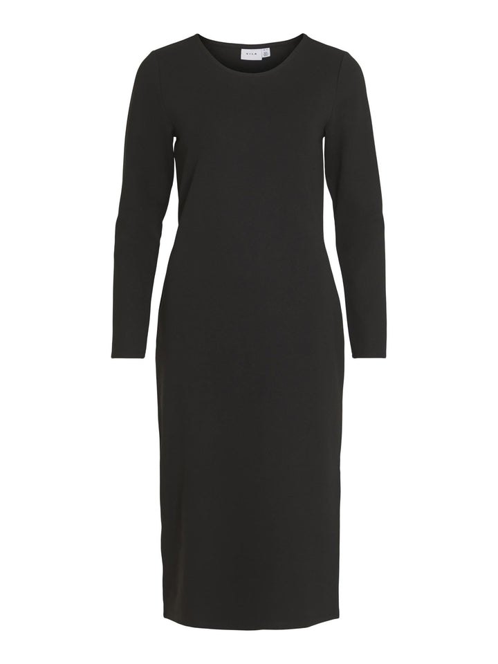 Vila Damen Viarmerone L/S Long Dress-Noos Maxikleid M Schwarz, M Schwarz