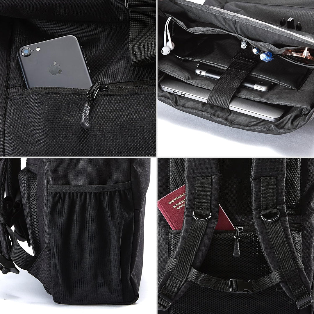 Ela Mo® Rolltop Rucksack Damen - Rollrucksack Anti Diebstahl für Sport & Reisen - Laptoprucksack für