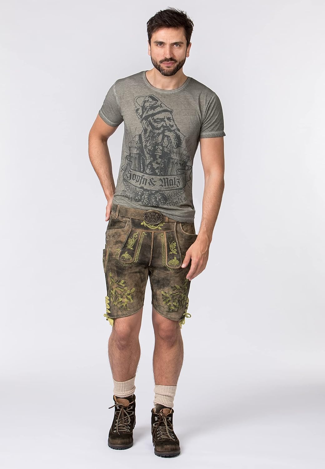 Stockerpoint Herren Ignaz Trachtenshirt S Stein, S Stein