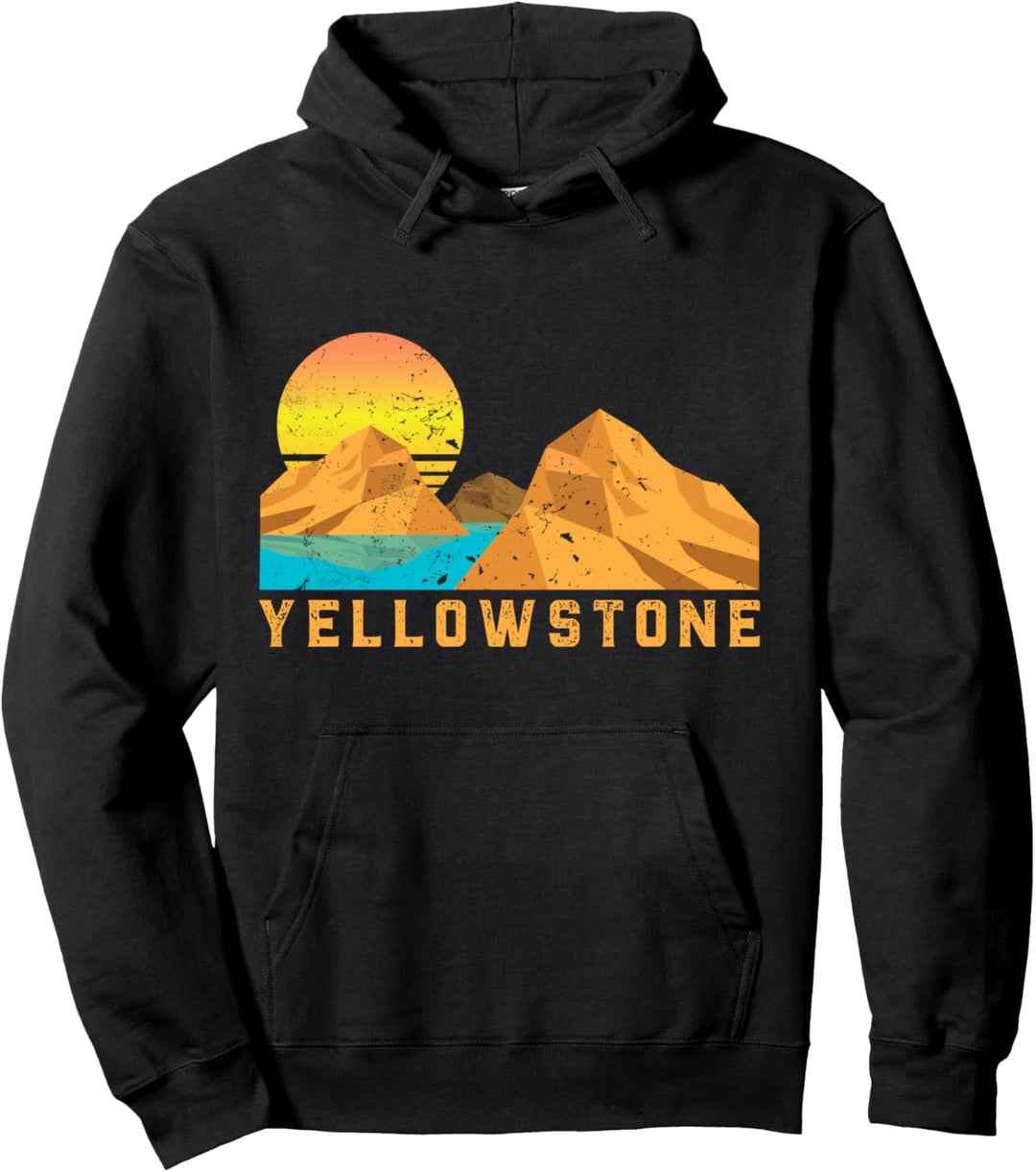 Vintage Yellowstone Retro Nationalpark geometrisch Pullover Hoodie