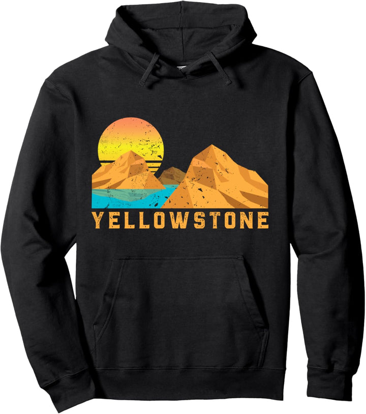 Vintage Yellowstone Retro Nationalpark geometrisch Pullover Hoodie