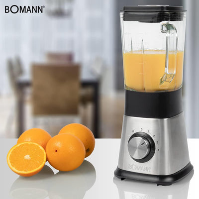 Bomann UM 1374 CB Universalmixer, 4-fach Edelstahlmesser mit „Piranha“-Schliff, Kraftvoller 650 Watt