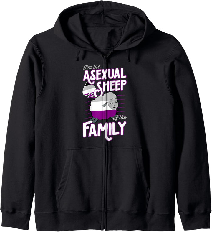 Ich bin das asexuelle Schaf meiner Familie Funny Ace Pride Aesthetic Kapuzenjacke