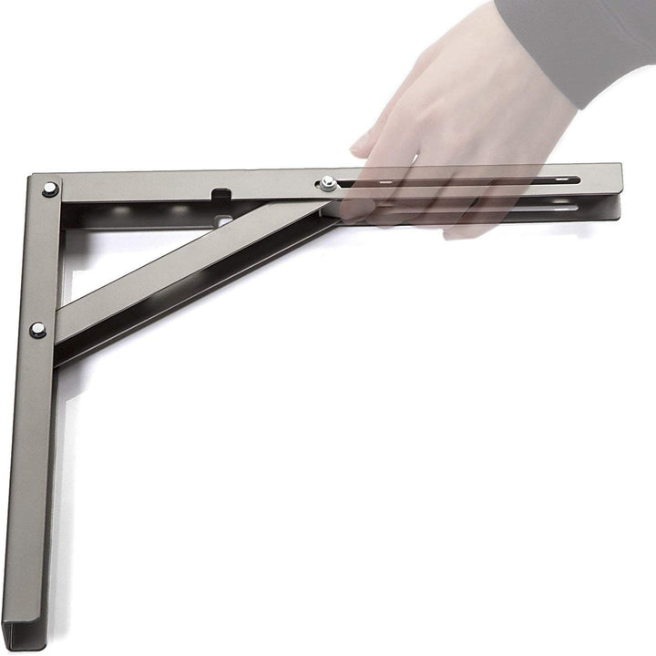 SO-TECH® Klappkonsole Profi-Nr.1 L200 Länge: 200 mm / Höhe 160 mm Edelstahloptik matt (satin) Tragkr