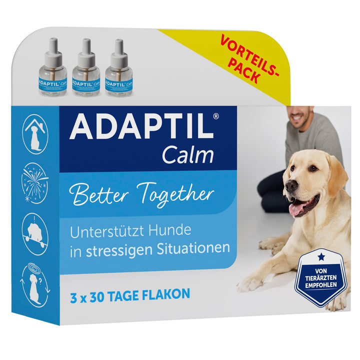 ADAPTIL Calm Vorteilspack für Hunde | 3X Nachfüllflakon | Pheromone zur Förderung des Wohlbefindens