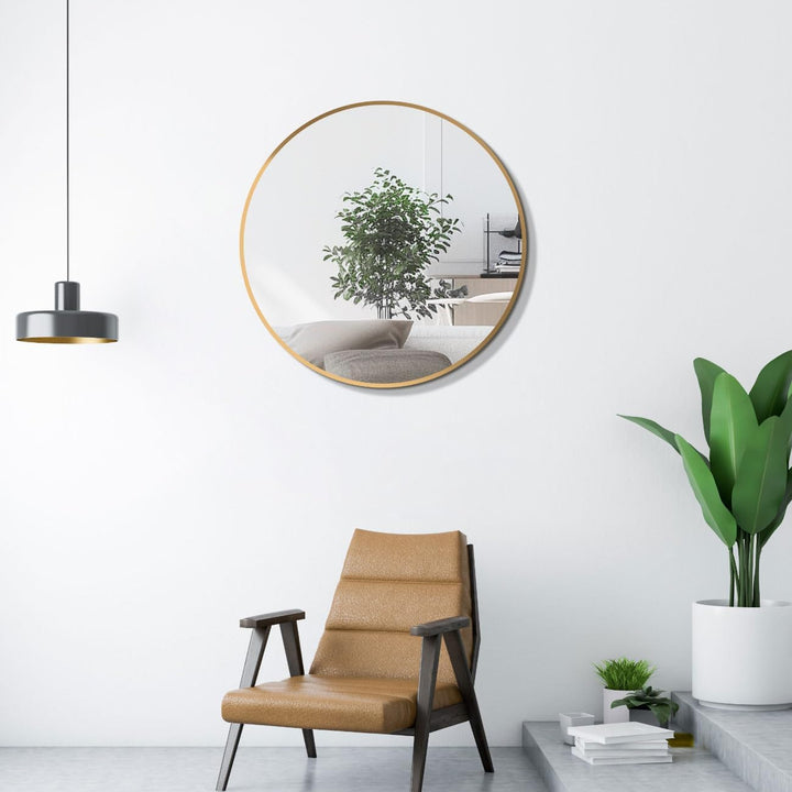 HOKO® Badspiegel 60cm, mit Gold Rahmen 60cm rund Gold, 60cm rund Gold