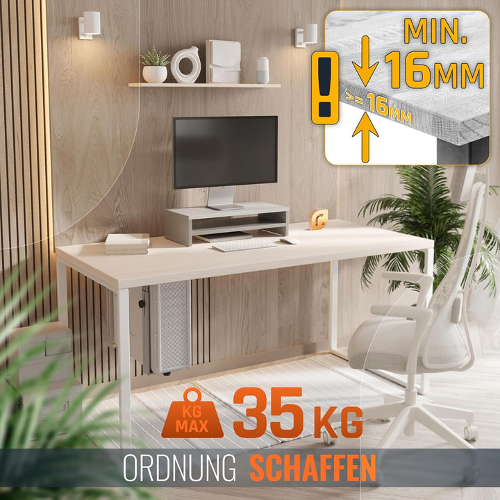 RICOO PC Halterung unter Schreibtisch Verstellbar Computer Rechner Aufhängung für Untertisch TRH02-S